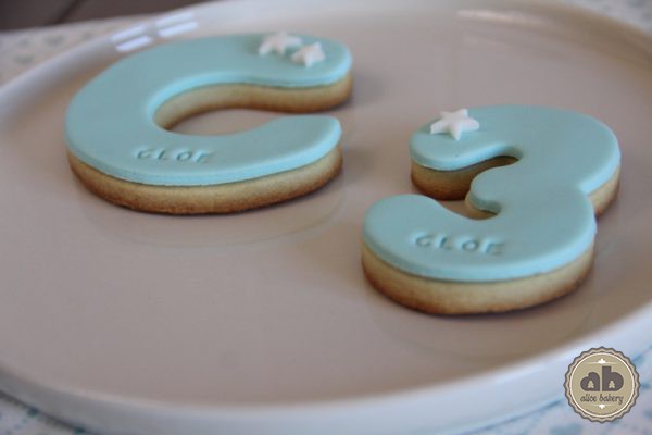 Galletas decoradas para cumple de 3 años